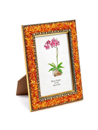 Фоторамка 9х13 янтарь/пластик купить