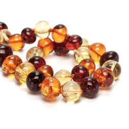 Бусы &quot;Мятый шар&quot; из Янтаря