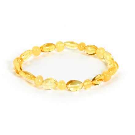 Браслет &quot;Сливка/Мятый шар&quot; из Янтаря купить