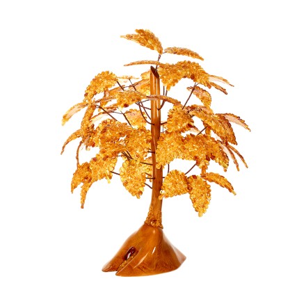 Дуб из Янтаря на подставке купить