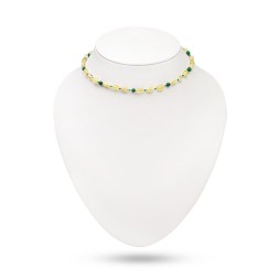 Бусы детские &quot;Сливка&quot; из Янтаря с малахитом