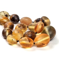 Бусы &quot;Слива&quot; из Янтаря