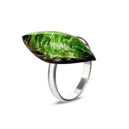 Кольцо &quot;Штрих&quot; из Бернита Посеребрение купить