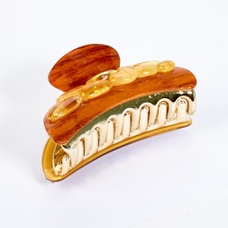 Заколка - краб красн. большая с Янтарем