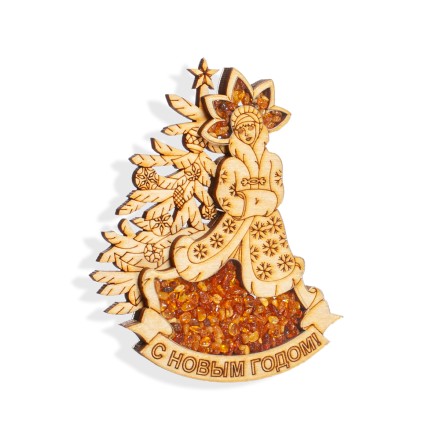 Магнит Снегурочка Янтарь купить