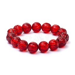 Браслет &quot;Шар&quot; из Янтаря П (резьба)