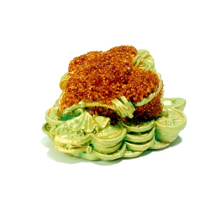 Фигурка &quot;Жаба&quot; малая зеленая Янтарь/керамика купить