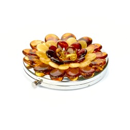 Зеркало дамское с Янтарем