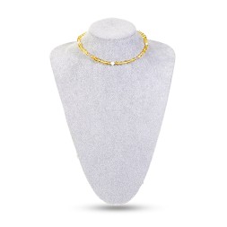 Бусы детские &quot;Мятый шар&quot; из Янтаря с перламутром