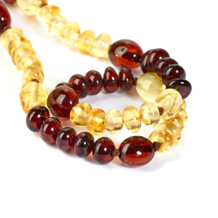 Бусы &quot;Галька/Сливка&quot; из Янтаря купить