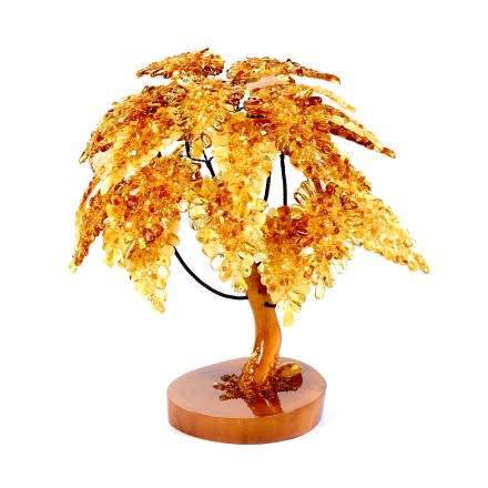 Дуб из Янтаря на подставке купить