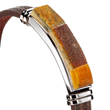 Браслет &quot;Дичка&quot; из Янтаря на кожаном ремешке купить