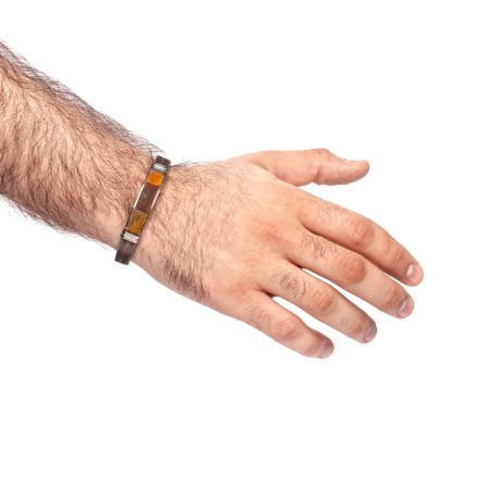 Браслет &quot;Дичка&quot; из Янтаря на кожаном ремешке купить