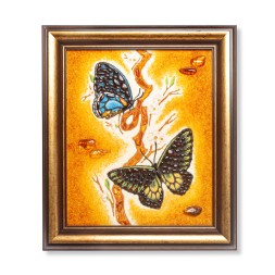 Картина &quot;Бабочки&quot; из Янтаря