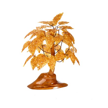 Дуб из Янтаря на подставке купить