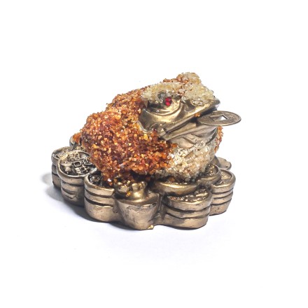 Фигурка &quot;Жаба&quot; Фэн-Шуй малая на подставке Янтарь/полистоун купить