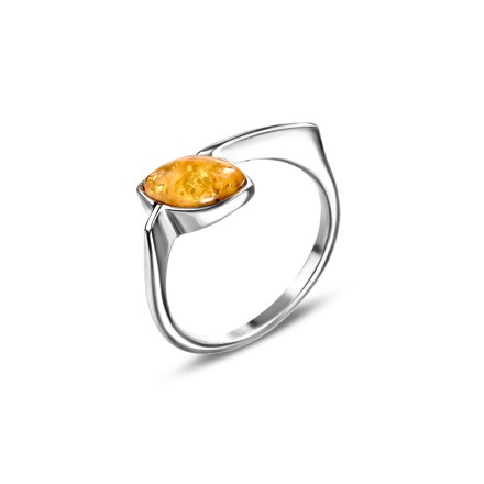 Кольцо Посеребрение с Янтарем купить