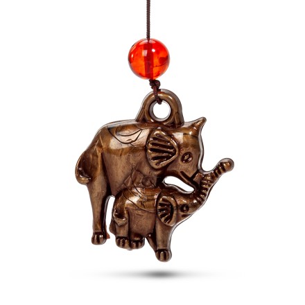 Колокольчики фэн-шуй &quot;Слоны&quot; металл/янтарь купить