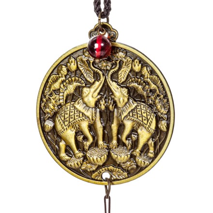 Колокольчики фэн-шуй &quot;Слоны&quot; металл/янтарь купить