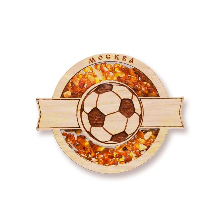 Магнит &quot;Футбол&quot; Дерево/Янтарь купить