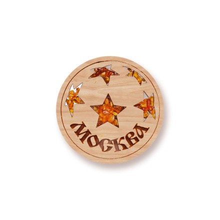 Магнит &quot;Футбольный мяч&quot; Дерево/Янтарь купить