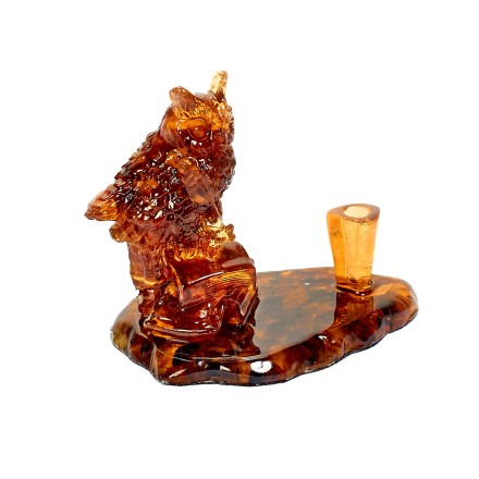 Подставка для ручки &quot;Сова с книгами&quot; из Янтаря и эпоксидной смолы купить