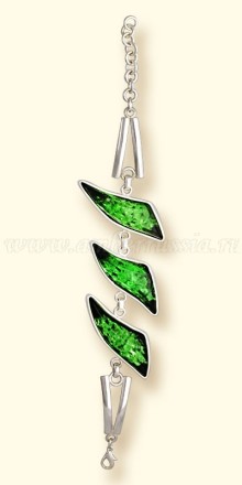 Браслет &quot;Штрихи&quot; из Бернита Посеребрение купить