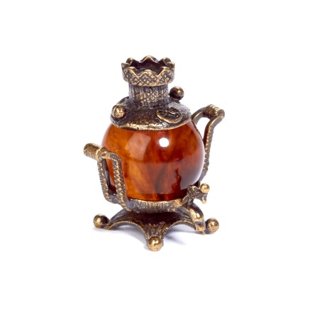 Фигурка &quot;Самовар&quot; Латунь с Янтарем купить