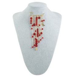 Брошь &quot;Грозди&quot; из Янтаря и юв.сплава