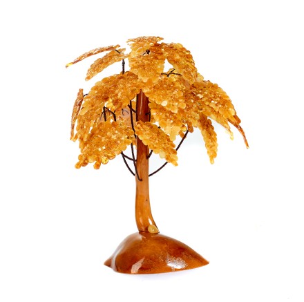 Дуб из Янтаря на подставке купить