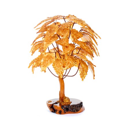 Дуб из Янтаря на подставке купить