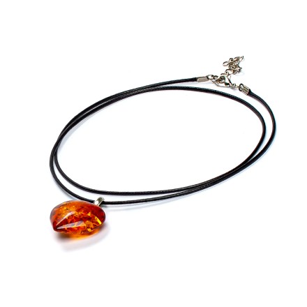 Кулон &quot;Сердце&quot; из Янтаря Посеребрение купить