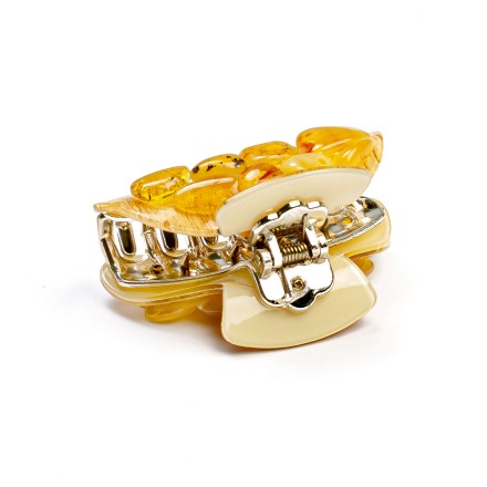 Заколка - краб жёлт. с Янтарем купить