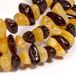 Браслет &quot;Галька&quot; из Янтаря на струне