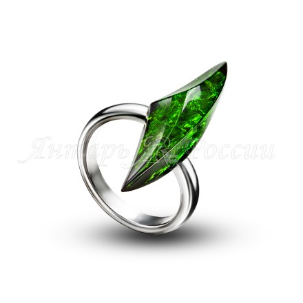 Кольцо &quot;Штрих&quot; из Бернита Посеребрение купить